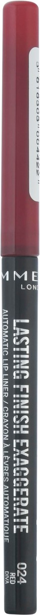 slide 12 of 12, Rimmel London Red Diva 024 Lasting Finish Exaggerate Automatic Lip Liner 0.012 oz, 1 ct