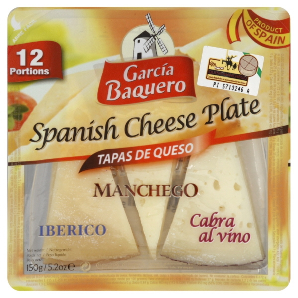 slide 1 of 1, Garcia Baquero Sliced Spanish Cheese Plate, 12 ct; 5.29 oz