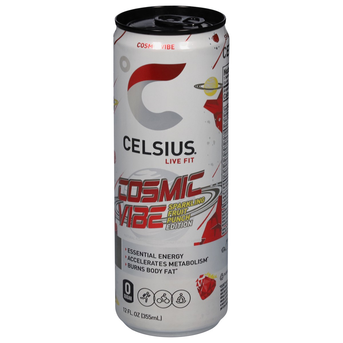 slide 4 of 13, CELSIUS Live Fit Cosmic Vibe Energy Drink Sparkling Fruit Punch - 12 fl oz, 12 fl oz