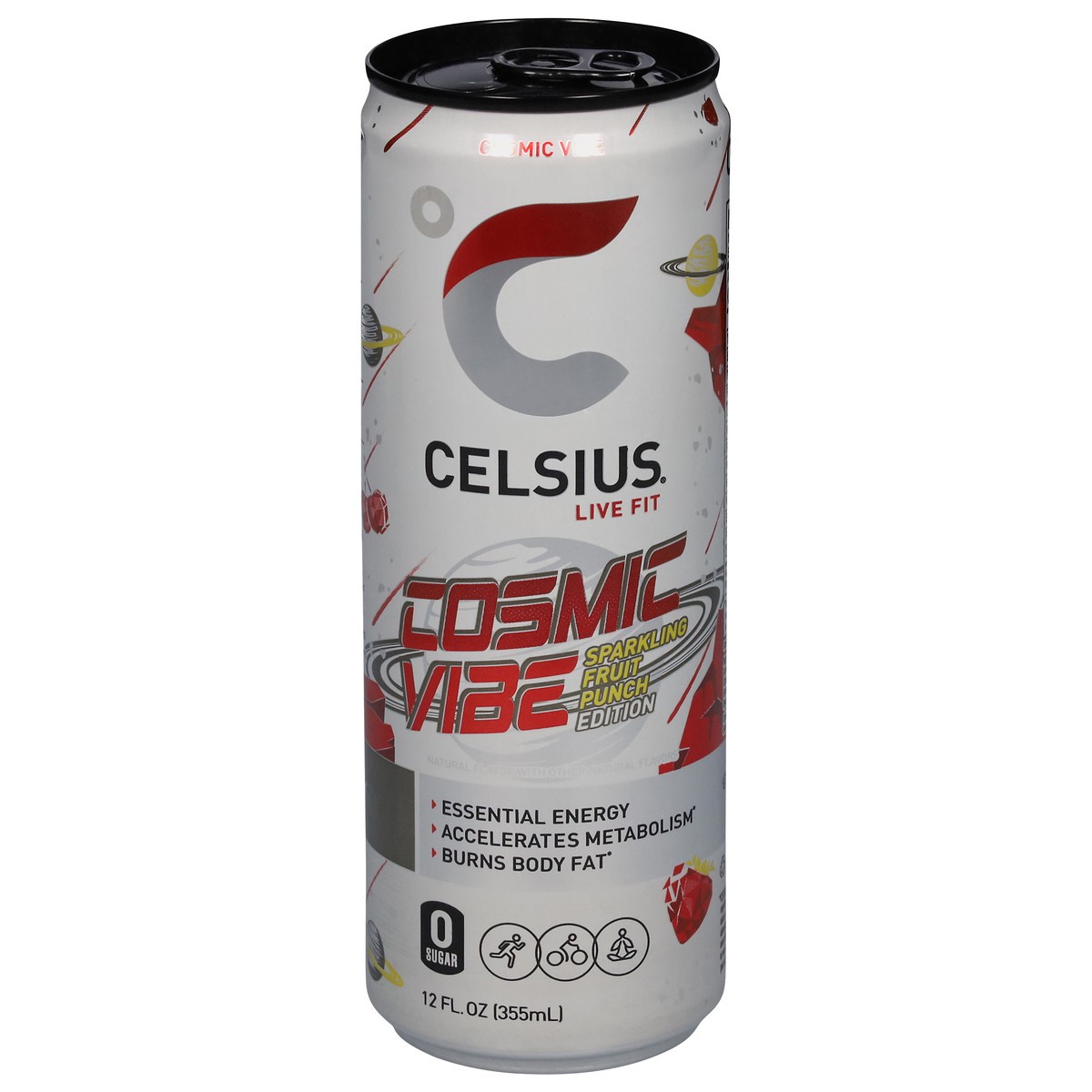 slide 10 of 13, CELSIUS Live Fit Cosmic Vibe Energy Drink Sparkling Fruit Punch - 12 fl oz, 12 fl oz