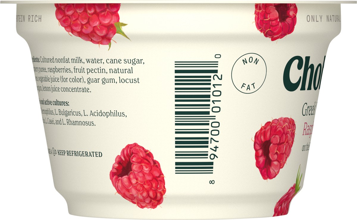 slide 7 of 9, Chobani Raspberry on the Bottom Nonfat Greek Yogurt - 5.3oz, 5.3 fl oz