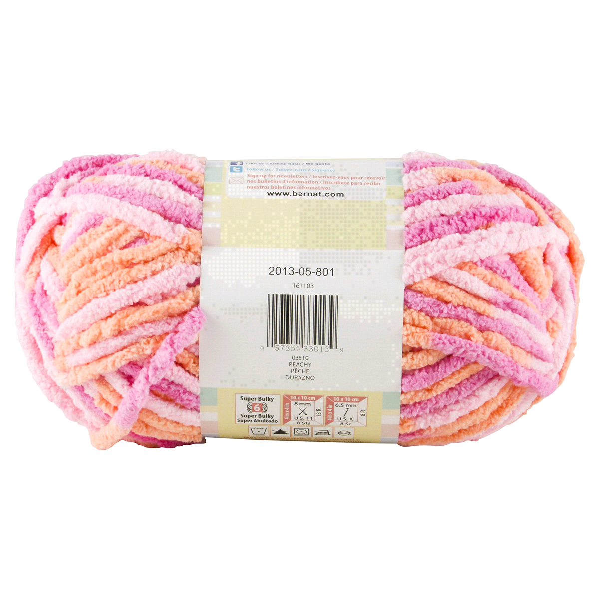 slide 3 of 4, Bernat Baby Blanket Yarn,Peachy, 1 ct