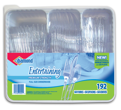 slide 1 of 1, Diamond Dinnerware, Full Size, Premium Strength, 192 ct