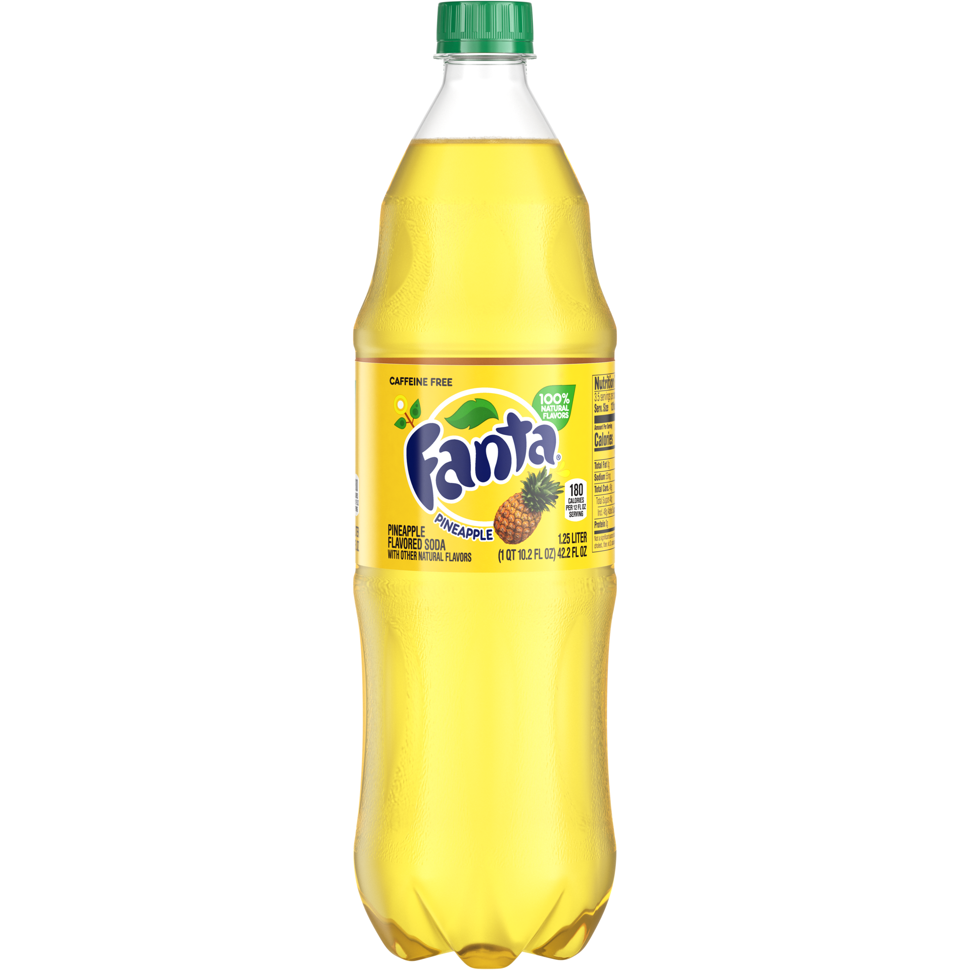 slide 1 of 5, Fanta Pineapple Soda Fruit Flavored Soft Drink- 42.20 fl oz, 42.20 fl oz