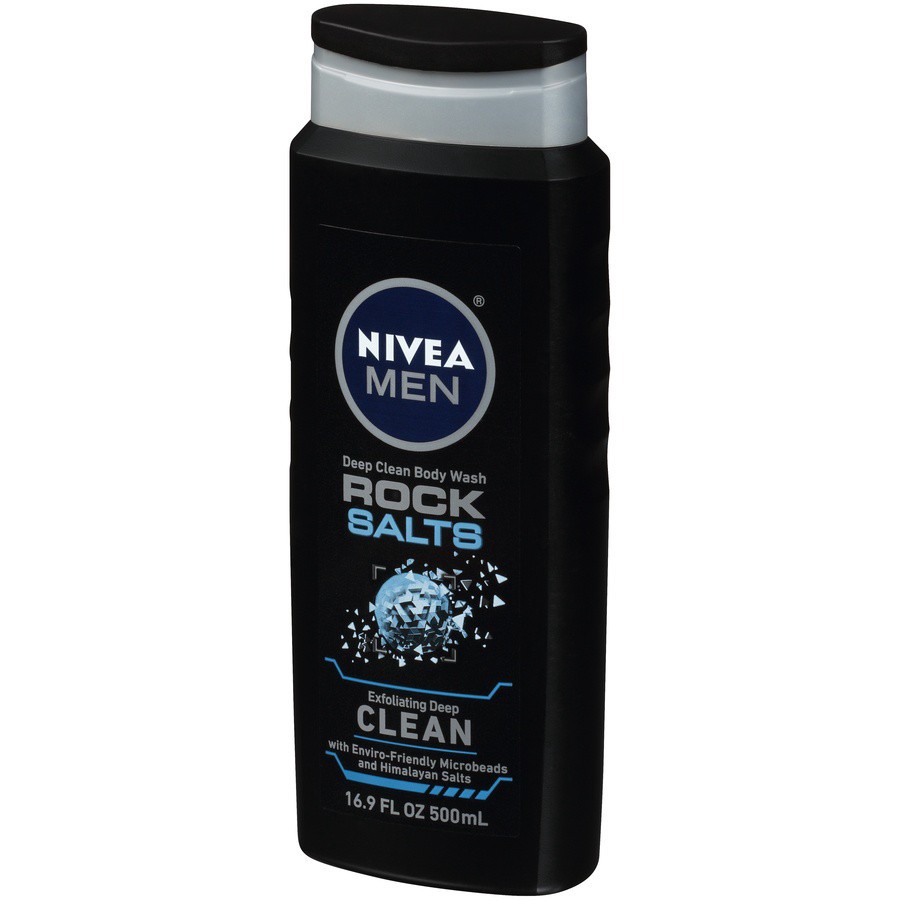 slide 3 of 7, Nivea Men Rock Salts Deep Clean Body Wash, 16.9 fl oz