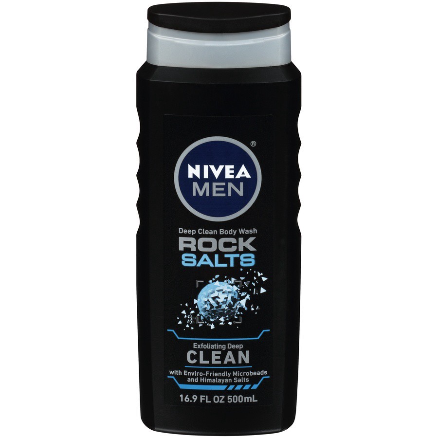 slide 1 of 7, Nivea Men Rock Salts Deep Clean Body Wash, 16.9 fl oz