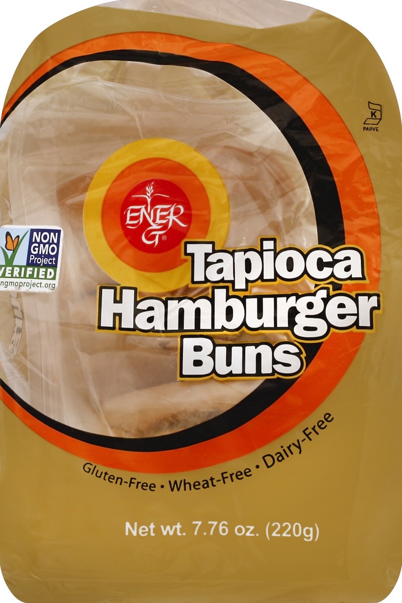 slide 2 of 5, Ener-G Tapioca Hamburger Buns, 7.76 oz