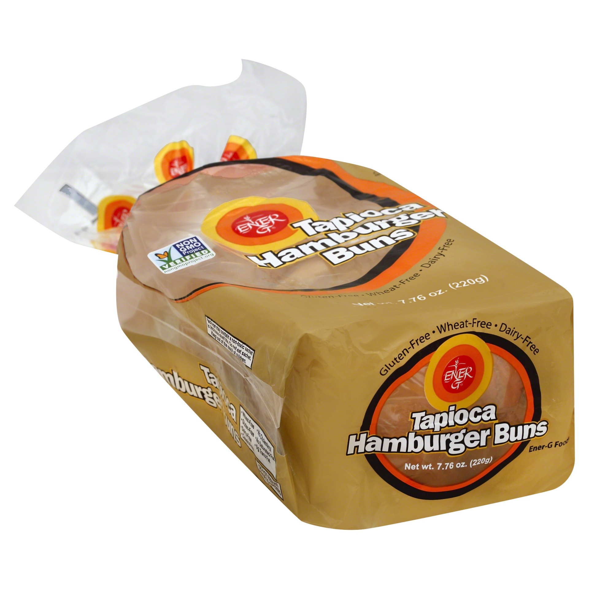 slide 1 of 5, Ener-G Tapioca Hamburger Buns, 7.76 oz