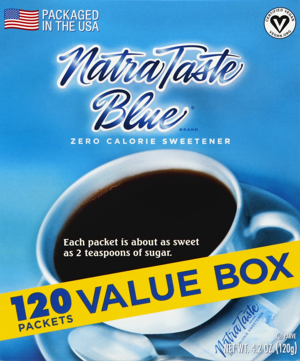 slide 1 of 4, Natra Taste Blue Sweetener 120 ea, 120 ct