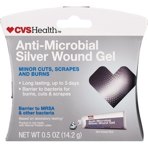 slide 1 of 1, CVS Health Anti-Microbial Silver Non-Staining Clear Gel, 0.5 oz