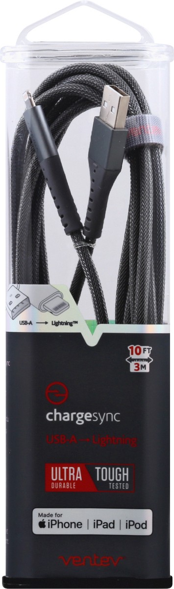 slide 7 of 11, Ventev 10 Feet Alloy USB-A to Lightning Cable 1 ea, 1 ea