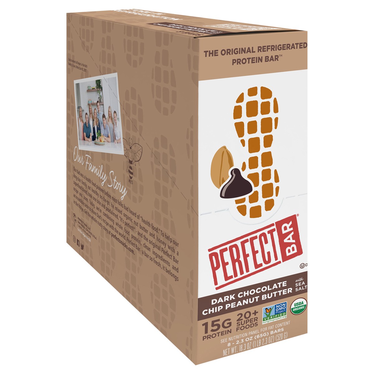 slide 7 of 9, Perfect Bar® protein bar, dark chocolate chip peanut butter, 2.3 oz