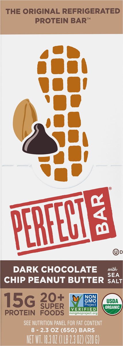 slide 4 of 9, Perfect Bar® protein bar, dark chocolate chip peanut butter, 2.3 oz