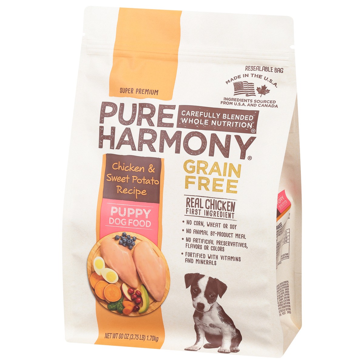slide 14 of 15, Pure Harmony Dog Food Grain Free Chicken & Sweet Potato Recipe Puppy Dog Food, 3.75 lb