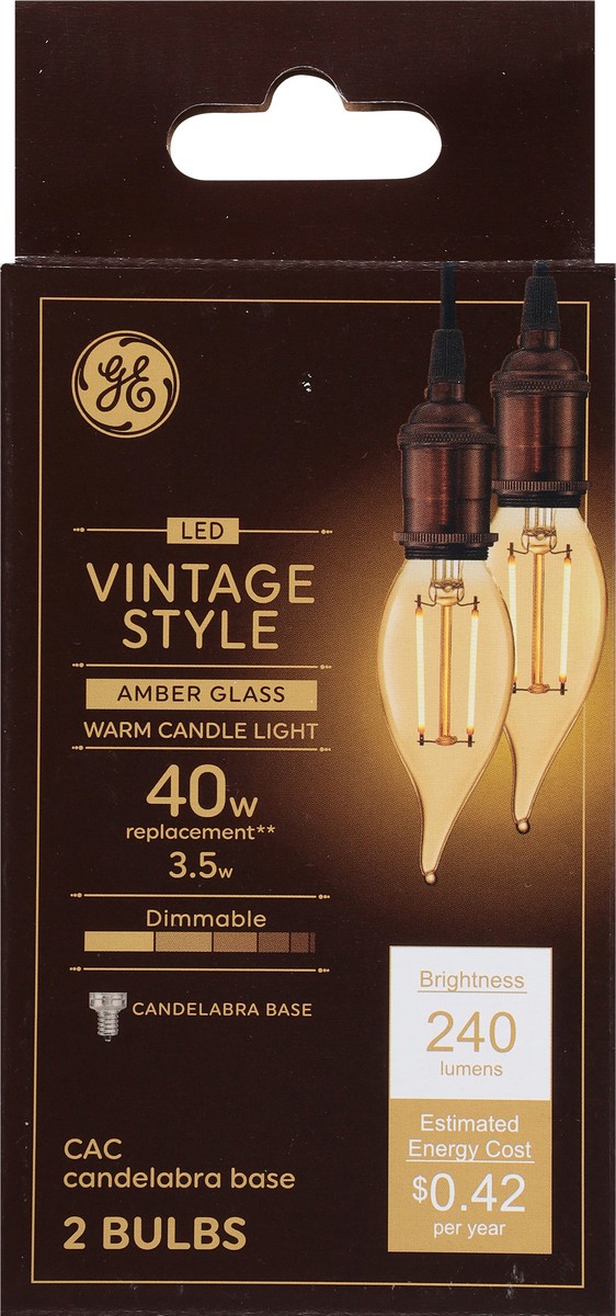 slide 6 of 9, GE 3.5 Watts LED Vintage Style Bulbs 2 ea, 2 ct
