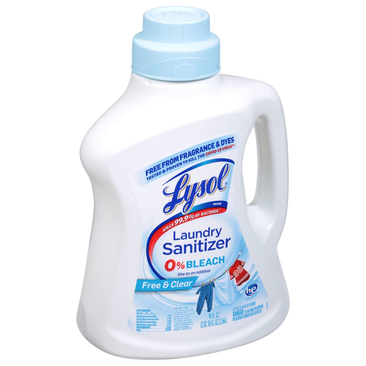 slide 7 of 9, Lysol Fresh & Clear Laundry Sanitizer 90 fl oz, 90 fl oz