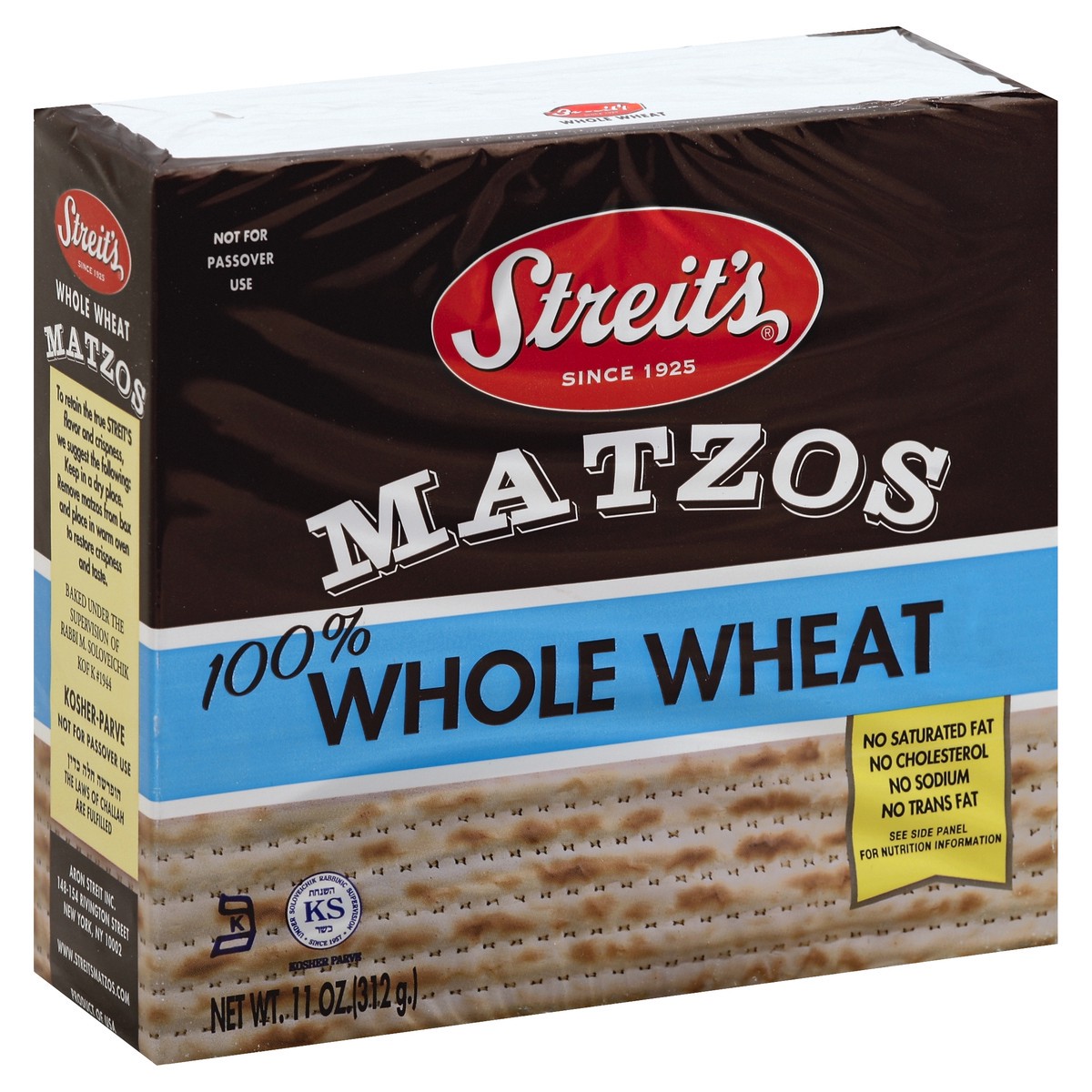 slide 2 of 4, Streit's Streits Whole Wheat Matzo, 11 oz