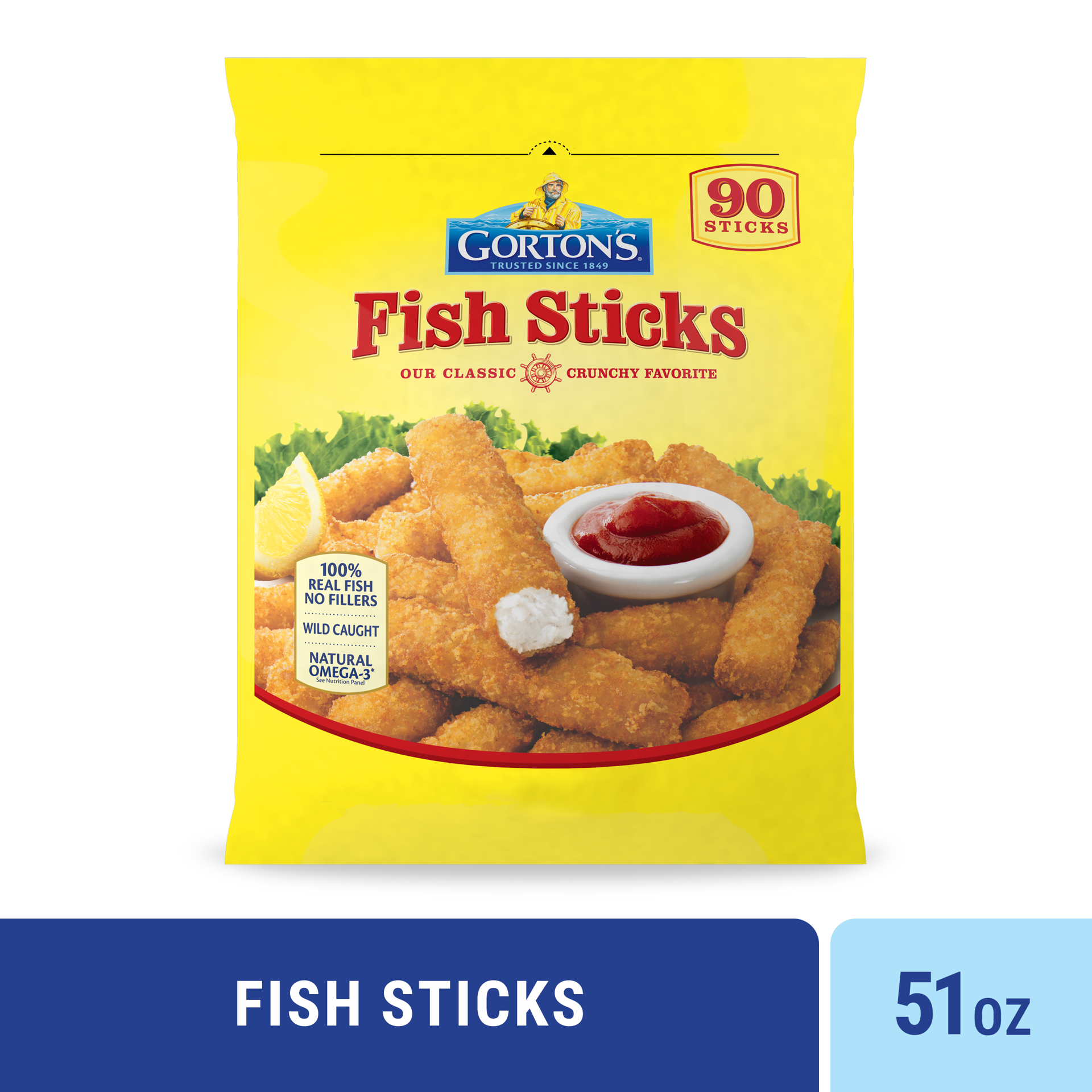 slide 1 of 74, Gorton's Fish Sticks, 90 ct