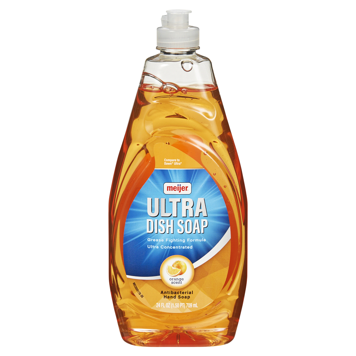 slide 1 of 2, Meijer Ultra Dish Soap, Orange, 24 fl oz