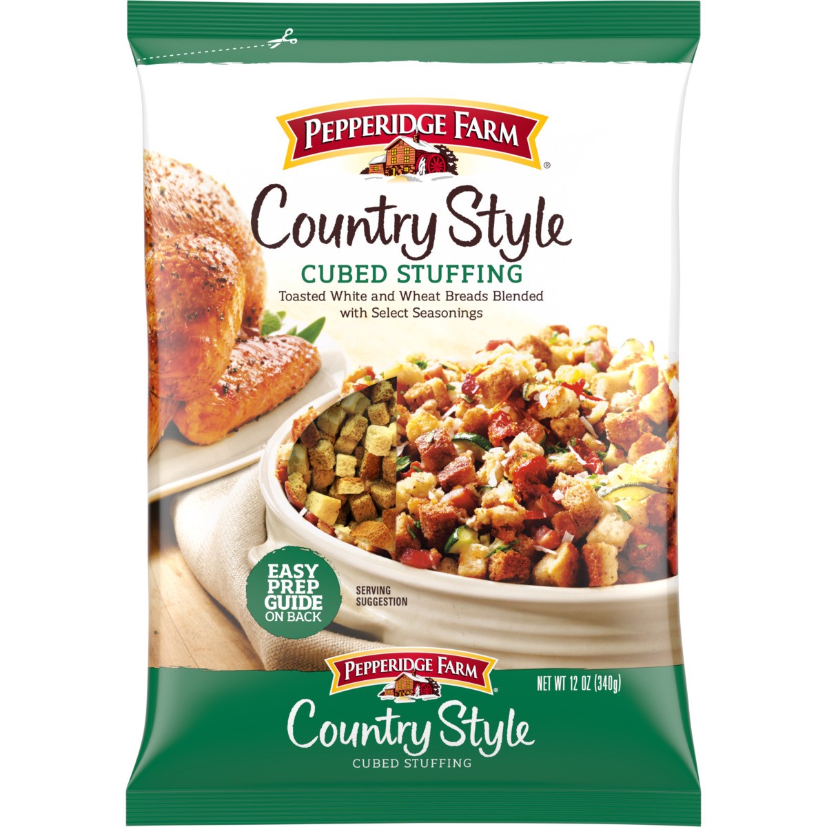 slide 4 of 11, Pepperidge Farm Country Style Cubed Stuffing, 12 oz. Bag, 12 oz