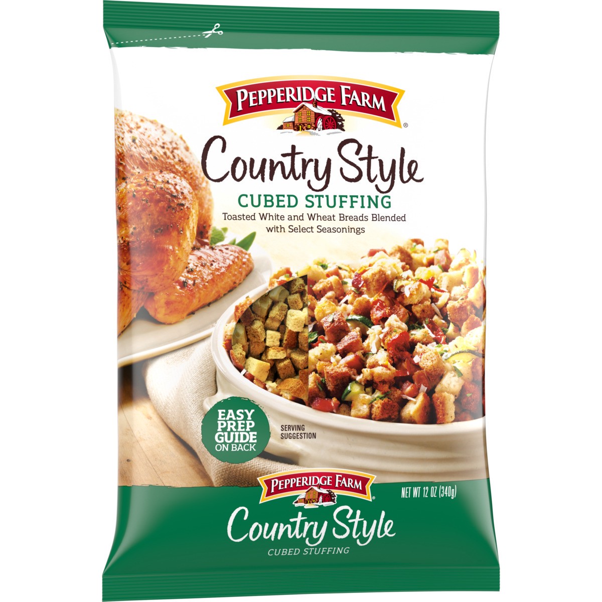 slide 6 of 11, Pepperidge Farm Country Style Cubed Stuffing, 12 oz. Bag, 12 oz