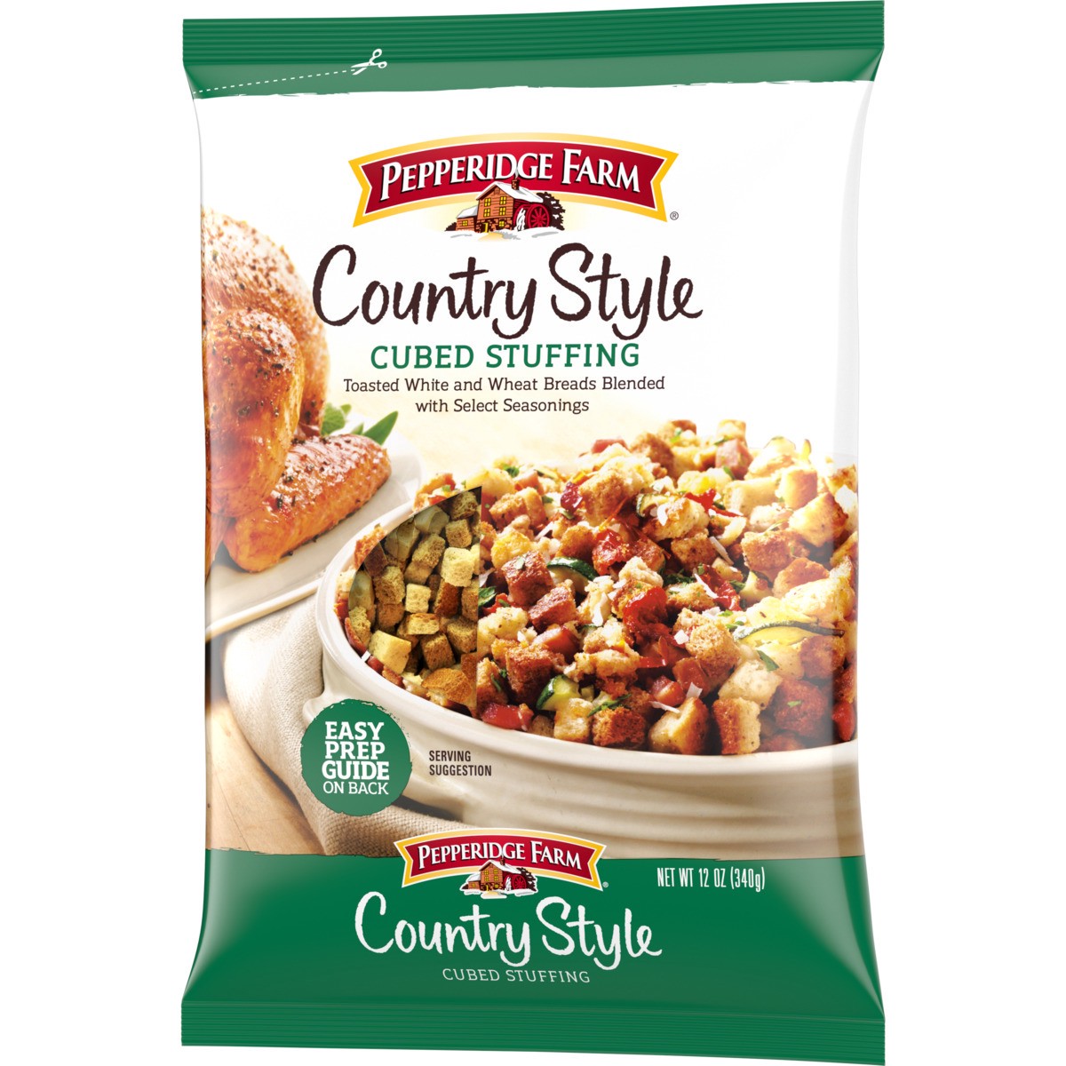 slide 7 of 11, Pepperidge Farm Country Style Cubed Stuffing, 12 oz. Bag, 12 oz