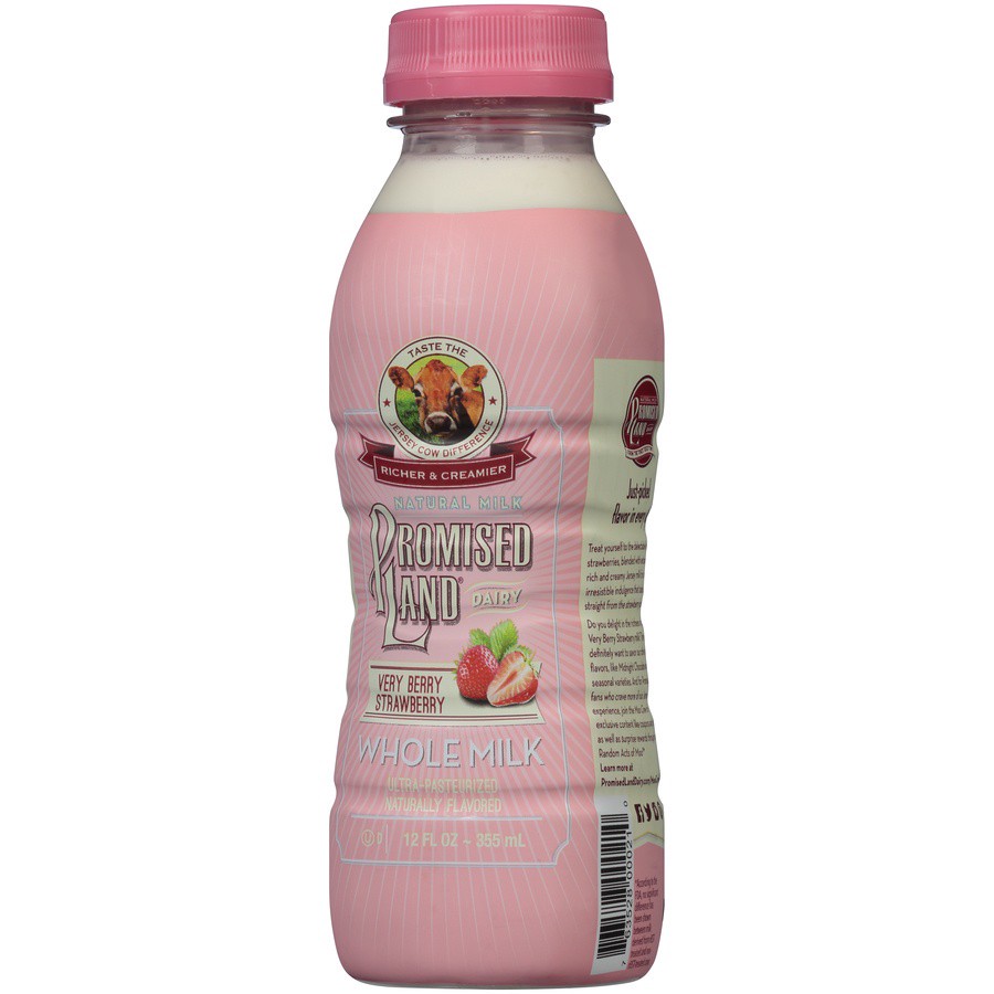 slide 5 of 8, Promised Land Dairy Very Berry Strawberry Whole Milk 12 fl oz, 12 fl oz