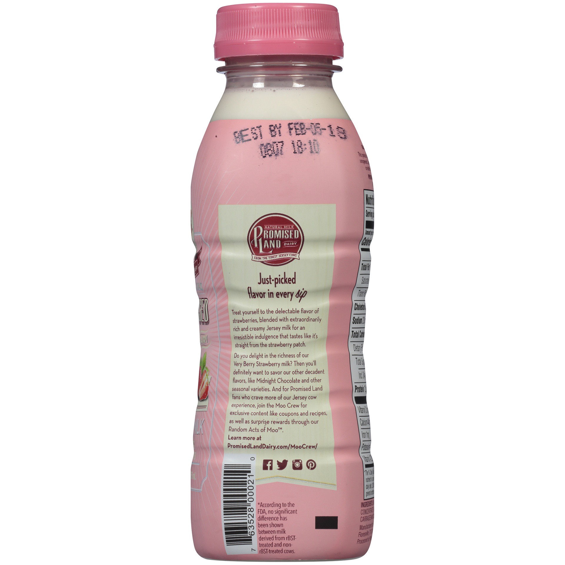 slide 6 of 8, Promised Land Dairy Very Berry Strawberry Whole Milk 12 fl oz, 12 fl oz