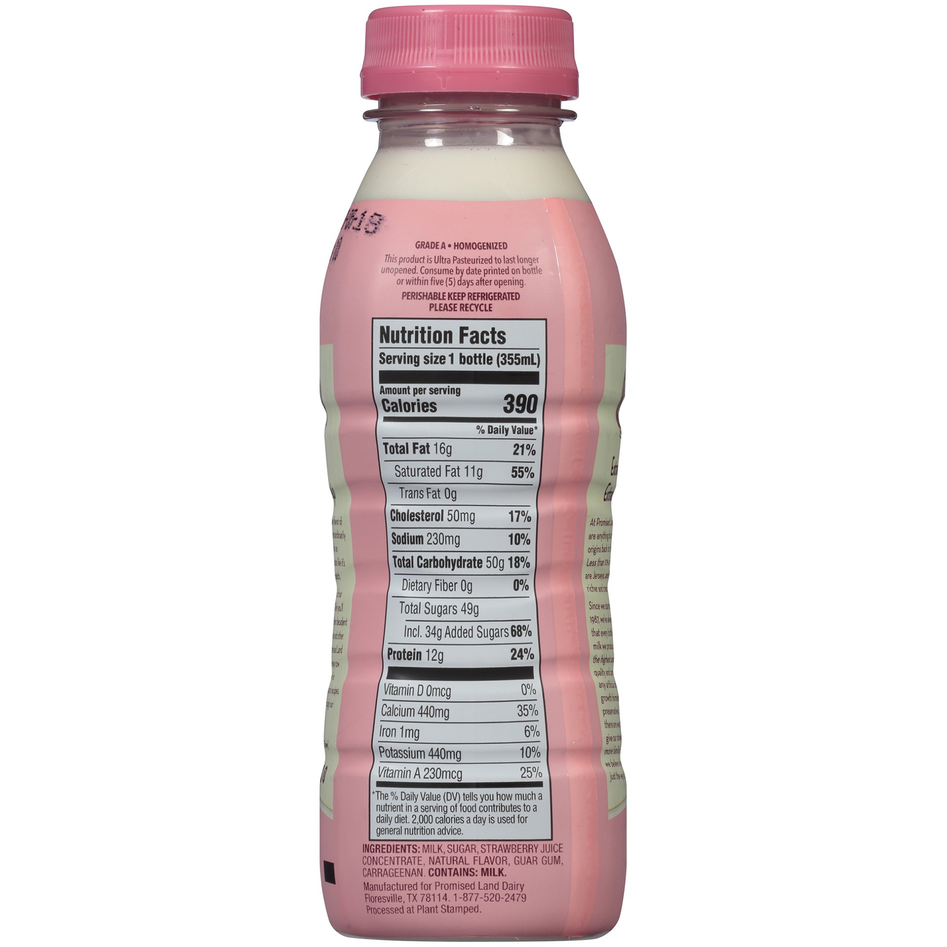 slide 8 of 8, Promised Land Dairy Very Berry Strawberry Whole Milk 12 fl oz, 12 fl oz