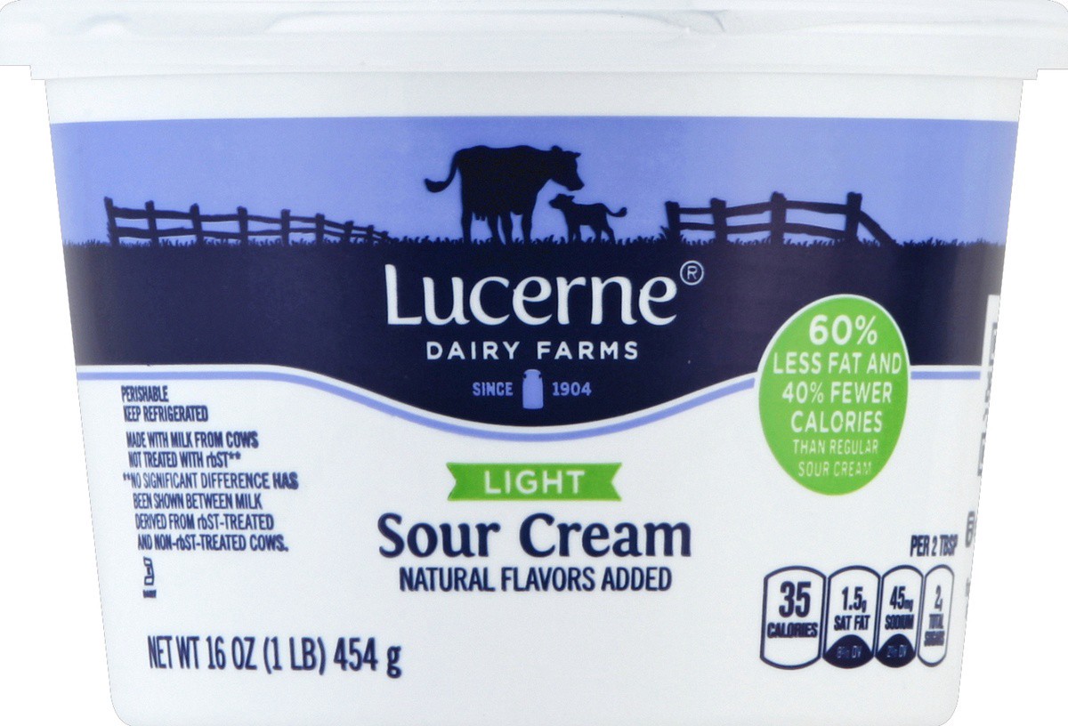 slide 3 of 3, Lucerne Sour Cream Light - 16 Oz, 16 oz