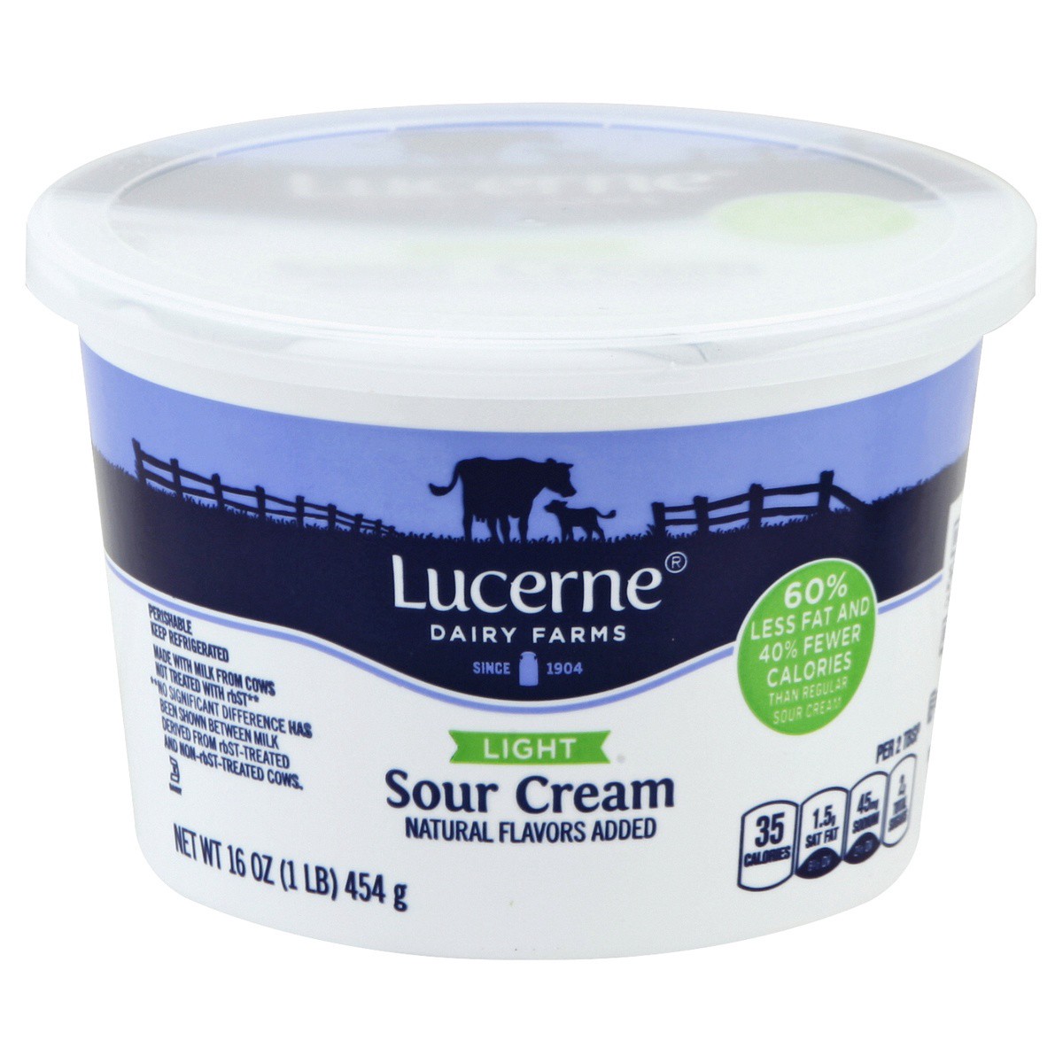 slide 1 of 3, Lucerne Sour Cream Light - 16 Oz, 16 oz