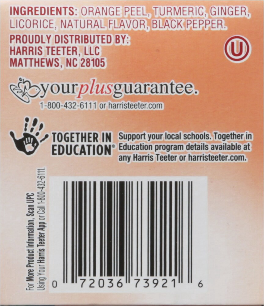 slide 6 of 6, Harris Teeter Orange Ginger Turmeric Her, 1.66 oz