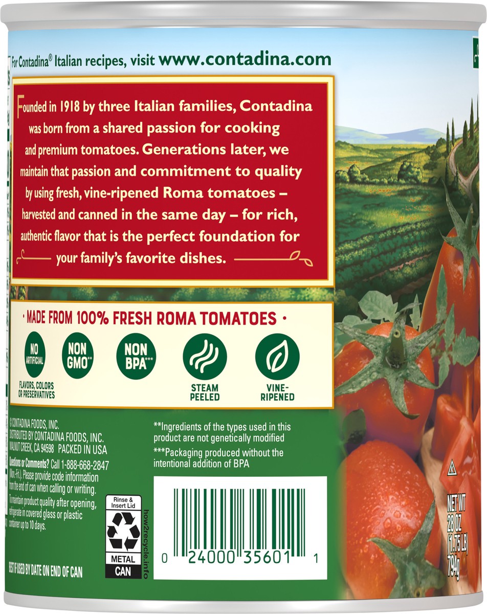 slide 4 of 7, Contadina Diced Roma Style Tomatoes 28 oz. Can, 28 oz