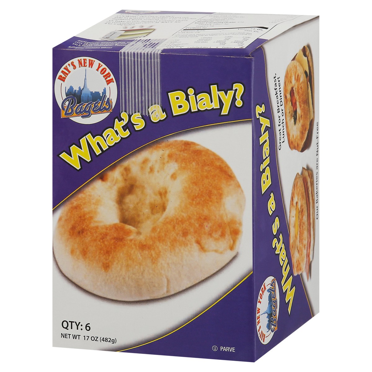 slide 4 of 4, Ray's New York Bagels What's A Bialy?, 17 oz