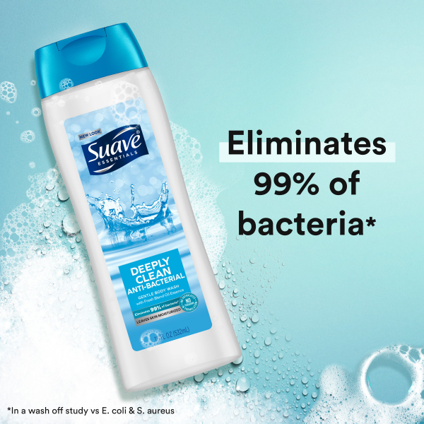 slide 8 of 19, Suave Essentials Gentle Body Wash, Deeply Clean, 15 oz