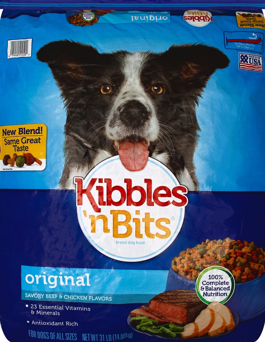 slide 3 of 6, Kibbles 'n Bits Original Savory Beef & Chicken Flavors Dry Dog Food, 31 lb. Bag, 31 lb