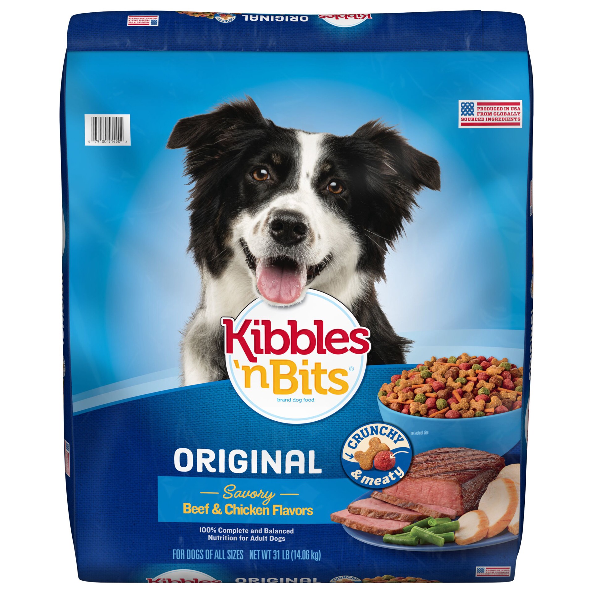 slide 1 of 6, Kibbles 'n Bits Original Savory Beef & Chicken Flavors Dry Dog Food, 31 lb. Bag, 31 lb