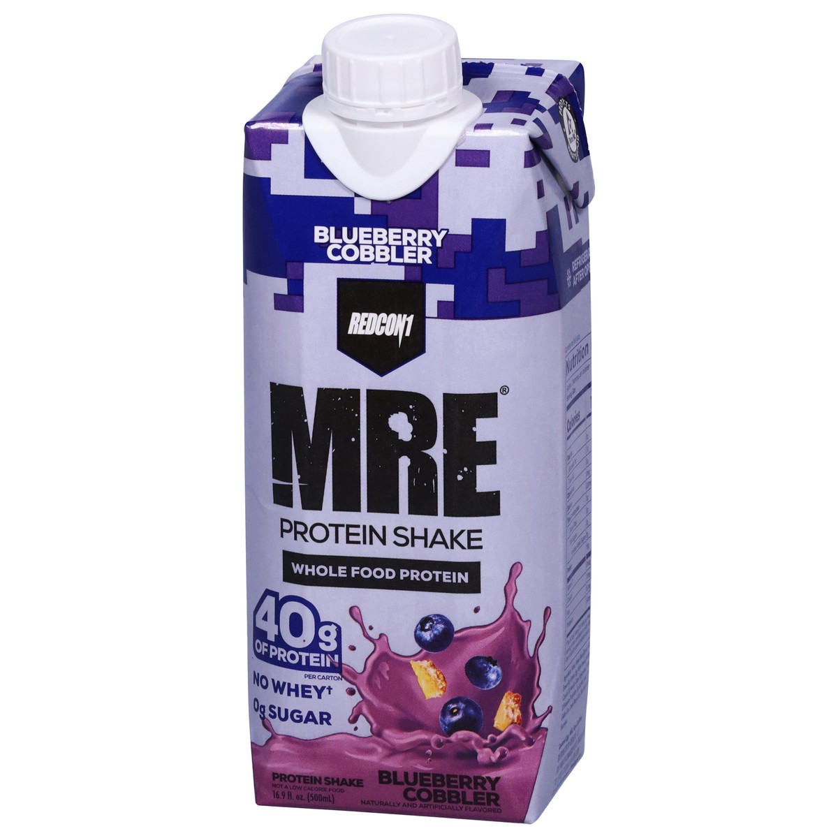 slide 9 of 13, Redcon1 MRE Blueberry Cobbler Protein Shake 16.9 fl oz, 16.9 fl oz