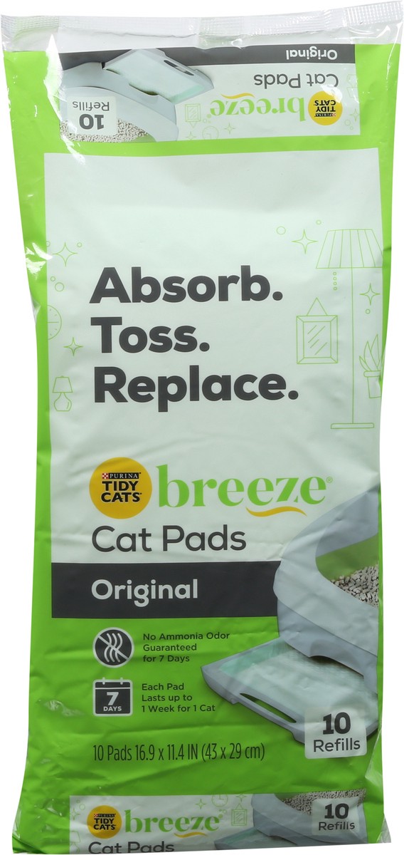 slide 9 of 12, Tidy Cats Breeze Original Cat Pads 10 ea, 10 ct