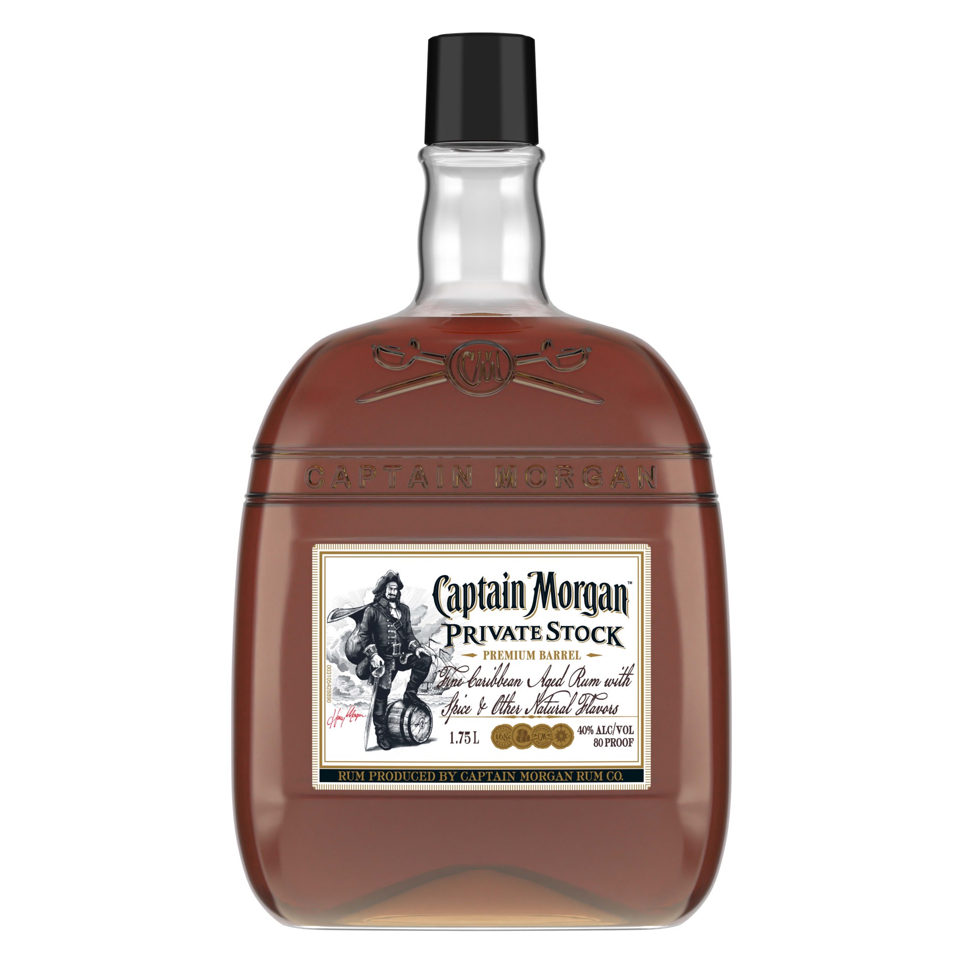 slide 1 of 9, Captain Morgan Private Stock, 1.75LT, 1.75 liter