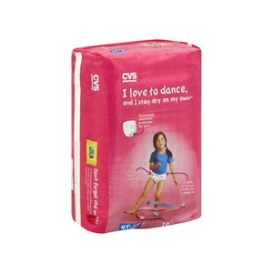 slide 1 of 1, CVS Health Training Pants For Girls 4t-5t 38+ Lbs, 19 ct