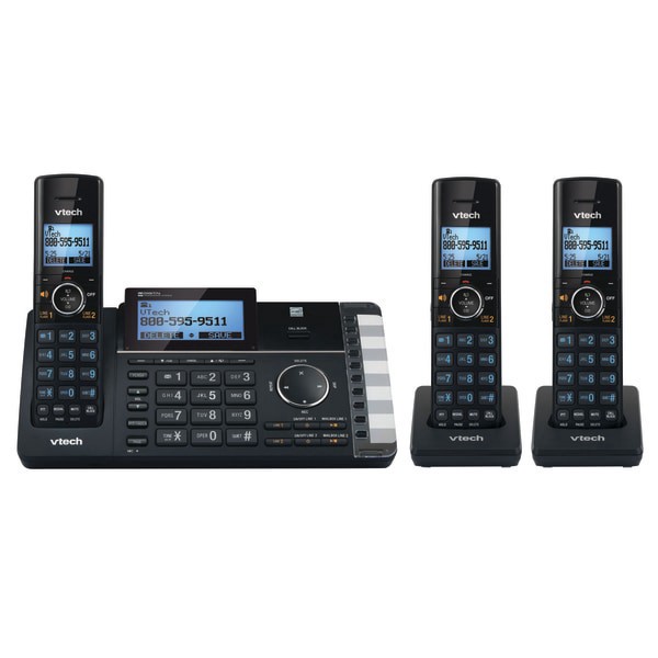 slide 1 of 3, VTech Ds6251-3 Dect 6.0 Expandable 2-Line Cordless Phone With Answering System, 80-1401-00, 1 ct