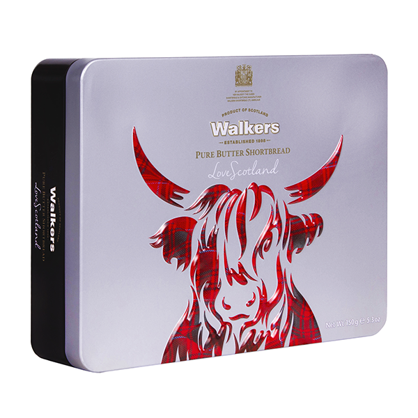 slide 1 of 1, Walkers Pure Butter Shortbread Holiday Highlands Cow Gift Tin, 5.3 oz