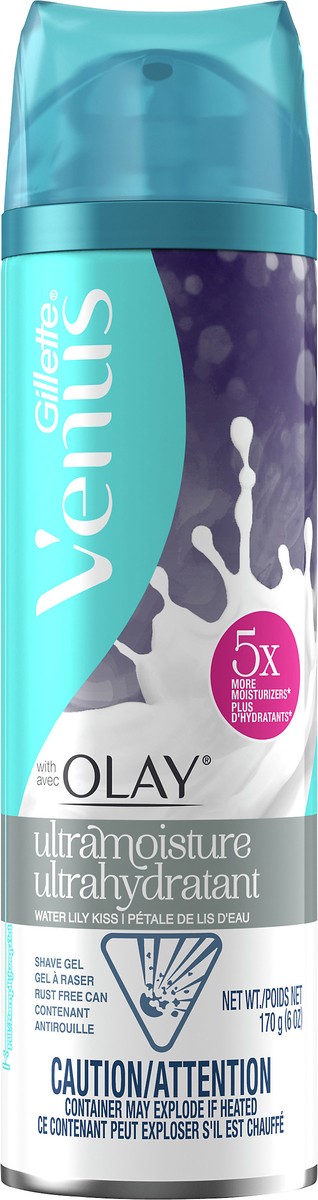 slide 2 of 3, Gillette Venus Shave Gel With Olay Ultra Moisture Water Lily Kiss - 6 Oz, 170 gram