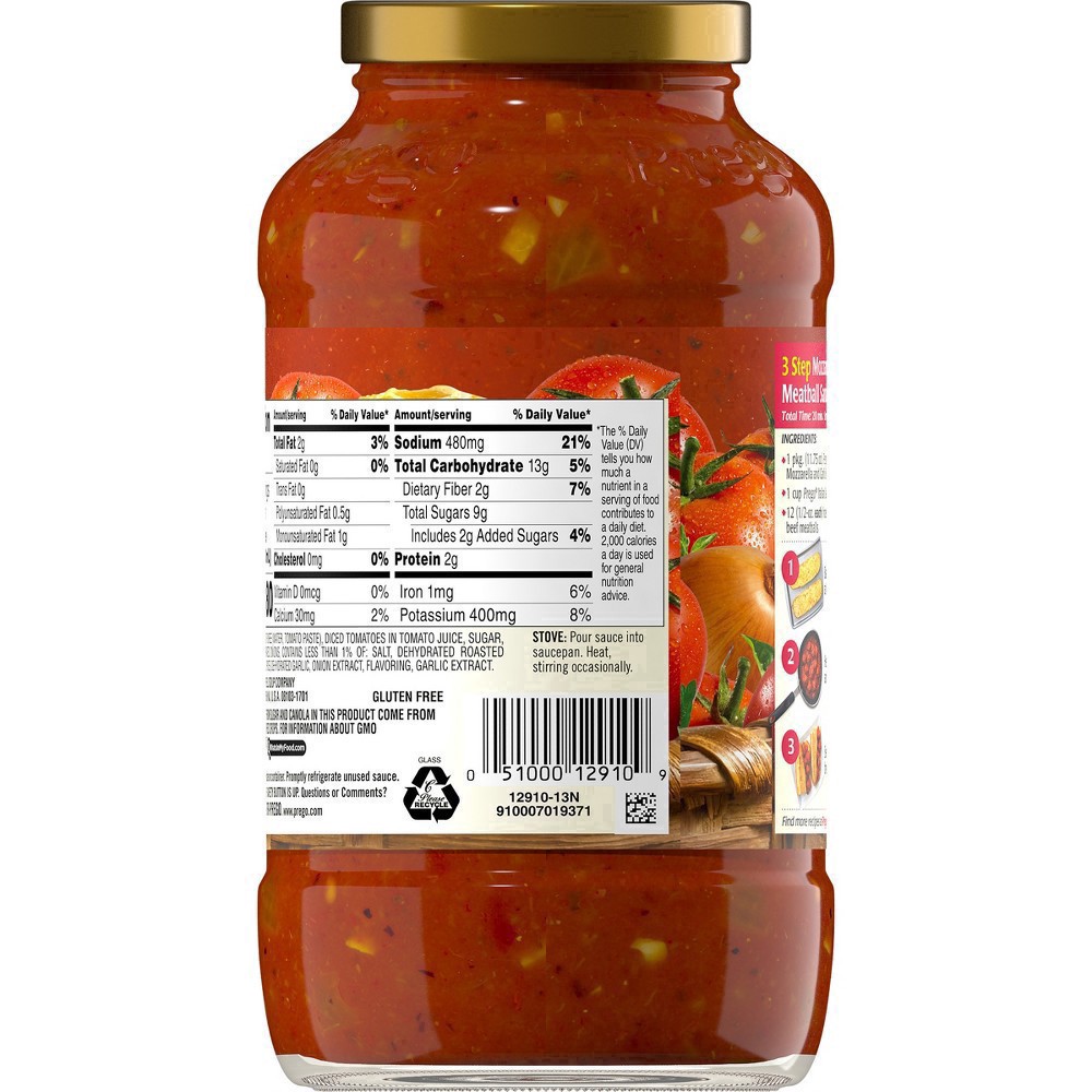 slide 46 of 87, Prego Pasta Sauce Italian Tomato Sauce with Roasted Garlic & Herbs - 24oz, 