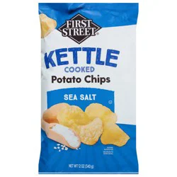 First Street Sea Salt Kettle Potato Chips - 12 oz