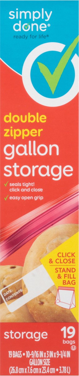 slide 6 of 9, Simply Done Storage Gallon, 19 ct