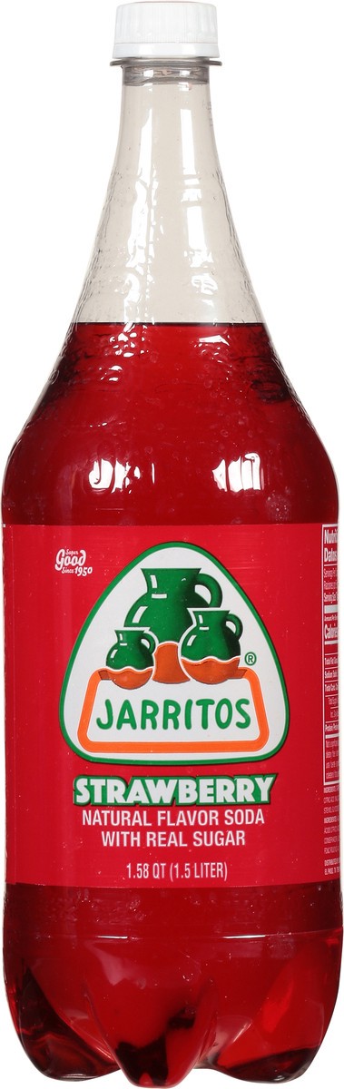 slide 12 of 12, Jarritos Strawberry Soda, 1.5 liter