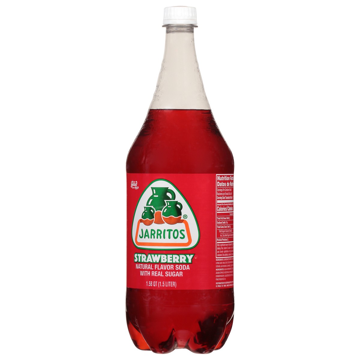 slide 5 of 12, Jarritos Strawberry Soda, 1.5 liter