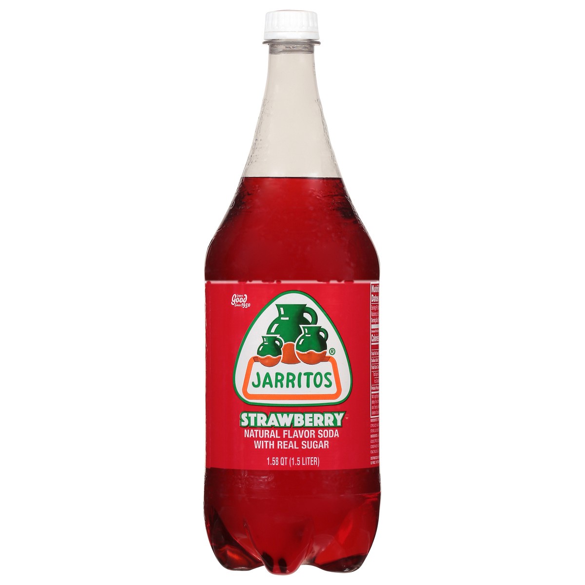 slide 1 of 12, Jarritos Strawberry Soda, 1.5 liter